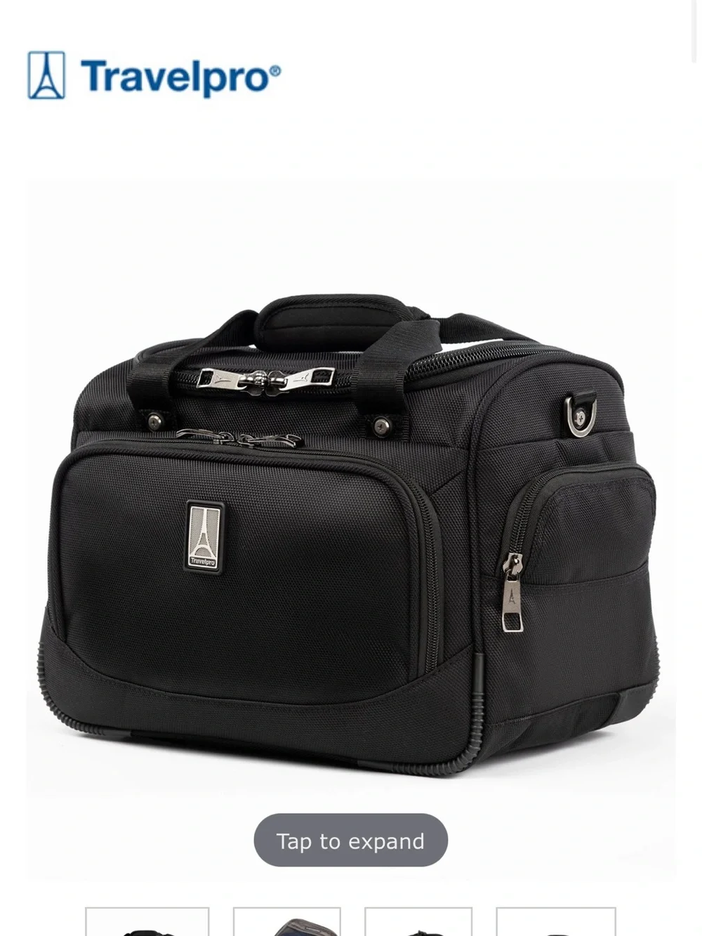Men’s Black Travel Duffle with Front Organizer